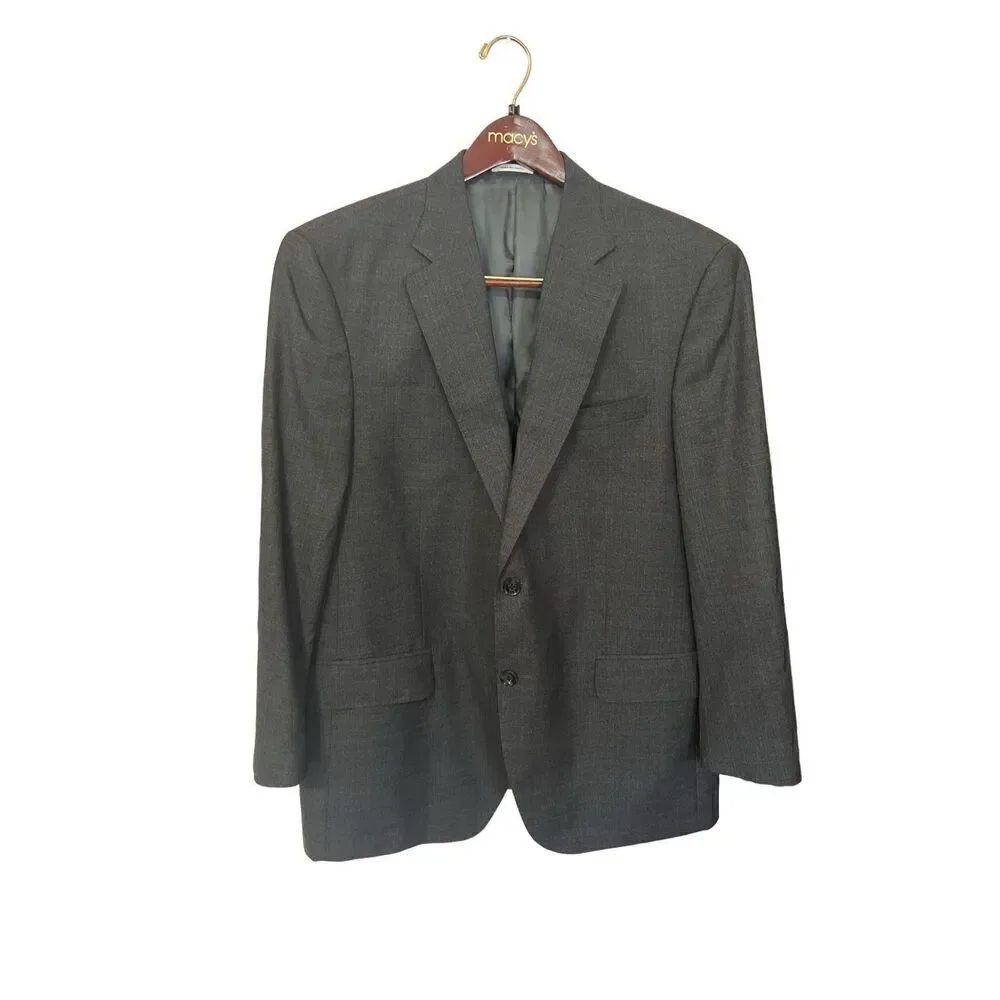 Peter Millar Flynn windowpane  two button wool suit sz 44R